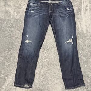 Vigoss Jeans Womens 22 (43x30) Boyfriend Roll up skinny Contrast Stitch Plus